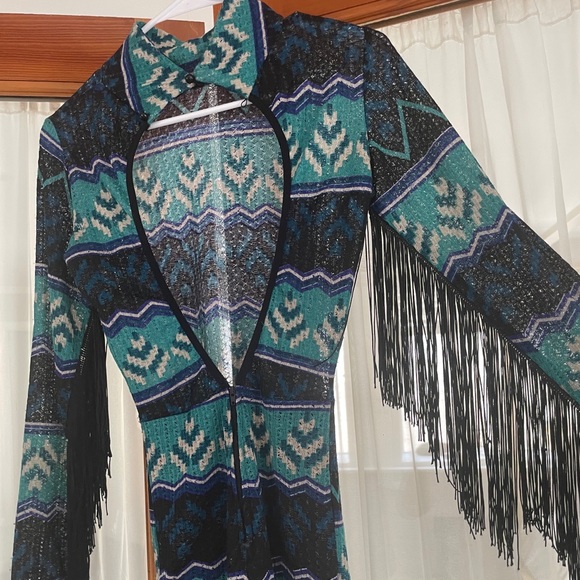 Custom Aztec Romper with Fringe - Picture 2 of 2